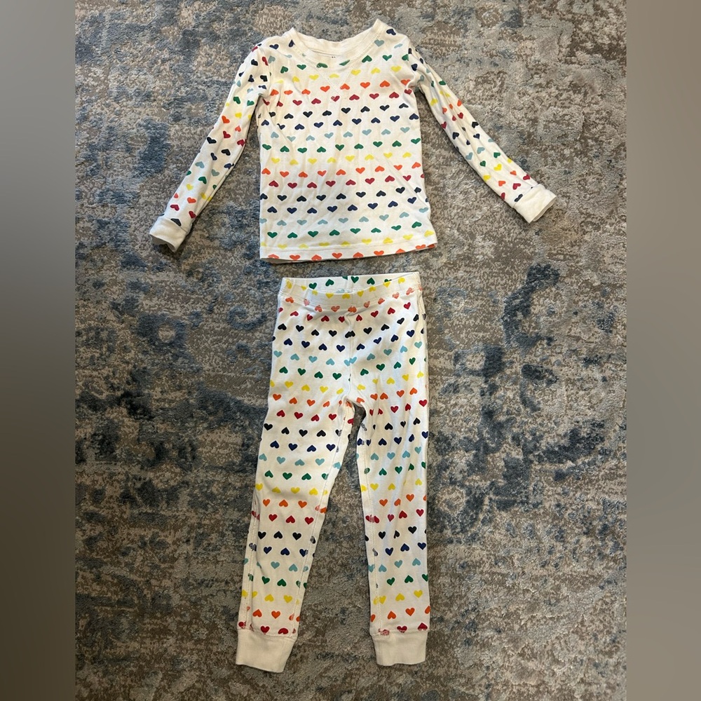 Primary Kids PJ in Rainbow Heart